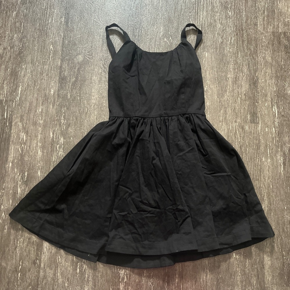 Trashy Diva Black Stretch Fit Flare Mini Dress Spaghetti Straps Size 10 NWT